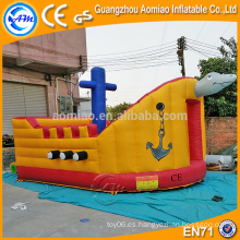 Cute tortuga nave diseño frecuentado casa de rebote / castillo congelado, AM bouncy castillo mayoristas